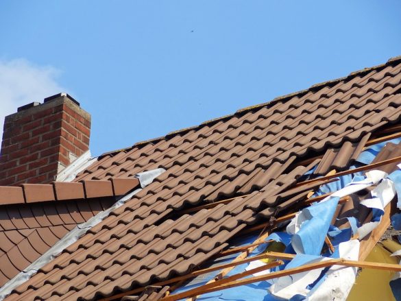 storm damage tile roof